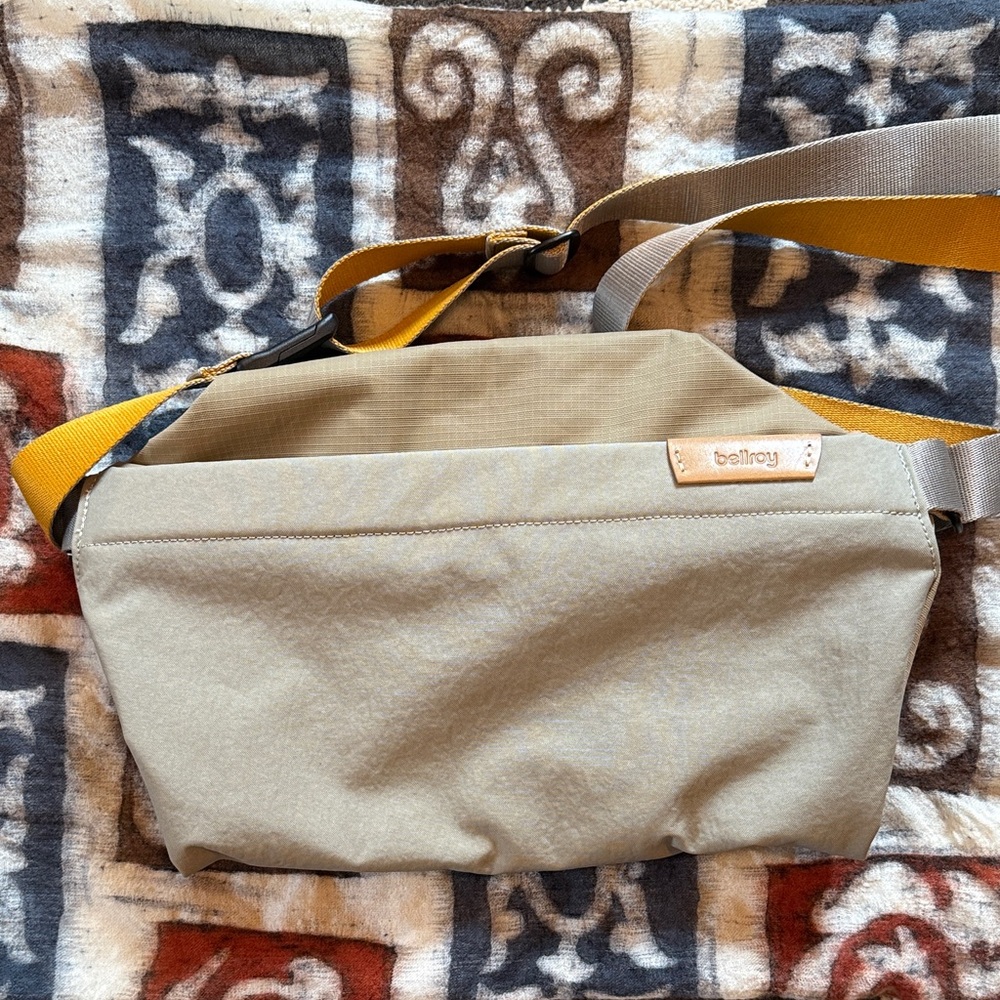 Bellroy Tan and Yellow Crossbody Bag